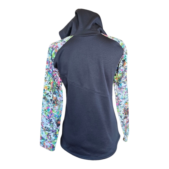Spyder Girls Crush Black Kaleidoscope Print Hoodie Zip Jacket 18 - Picture 5 of 8